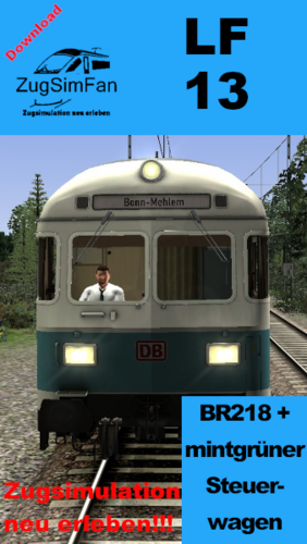 LF13: BR218 orientred with mintgreen Cab